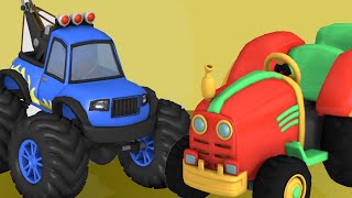 Truck Trolley, tractor toy | Construction Vehicles for Kids | Bull Dozer, Road Roller - toy unboxing