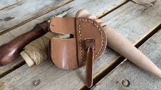 Making a leather finger tab for archery
