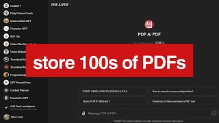 How to create a PDF knowledge base for your CUSTOM GPT app (and have your users interact with it)