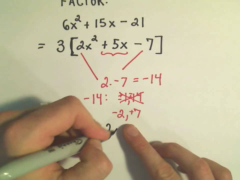 Factoring Trinomials: Factor By Grouping - Ex 2 - YouTube