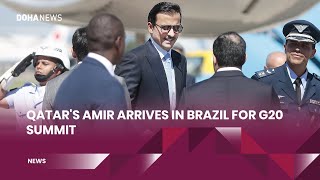 Qatar’s Amir Arrived In Brazil For G20 Summit