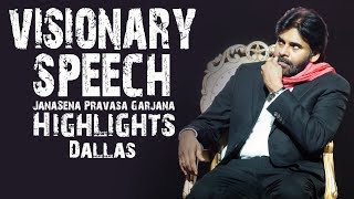 Sri Pawan Kalyan Most Powerful & Visionary Speech | Dallas | JanaSena Pravasa Garjana