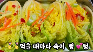 ✅이 맛이 진짜지! 우리 집에서 내려온 배추 국물김치 비법”입맛 살리는 마법의  맛 !!