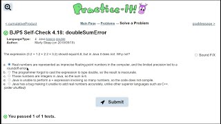 Java Practice It || 4.18 doubleSumError || basics, double