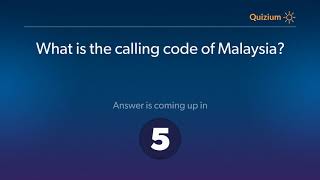 What is the calling code of Malaysia? Malaysia Quiz