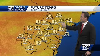 Near record highs continue this weekend across Southeast Georgia, Lowcountry