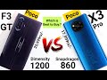 Poco F3 Gt vs Poco X3 Pro which is Best to Buy dimensity vs snapdragon 🔥🔥🔥