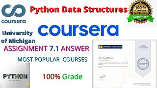 Python Data Structures Assignment 7.1 Solution [Coursera] | Assignment 7.1 Python Data Structures