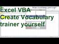 6 Create Vocabulary trainer in Excel VBA yourself  Create buttons