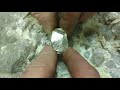 2017 Herkimer 'Diamond' Matrix Piece - Vid 05 Removing some Dolomite