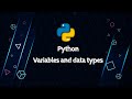 Python - variables and data types