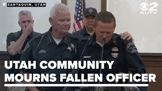 Community mourns police officer killed in hit-and-run crash on Utah highway