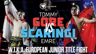 W.T.K.A. European Jnr Title Fight - Gore vs Scaringi