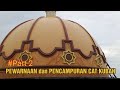 Pewarnaan dan pencampuran cat kubah. Masjid Baitutaqwa Astomulyo Punggur