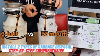 Install Garbage Disposal Step-by-Step, 3-bolt or EZ Mount, Comprehensive Guide Part 2