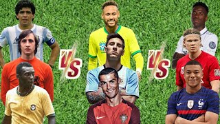 Pele-Maradona-Cruyff VS Ronaldo-Messi-Neymar VS Mbappe-Haaland-Vinicius Jr - Ultimate Comparison