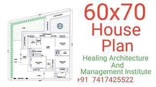 60X70 House Floor Plan | HAMI Institute | Floor Plan | House Plan