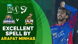 Excellent Spell By Arafat Minhas | Karachi Kings vs Peshawar Zalmi | Match 29 | HBL PSL 9 | M1Z2U