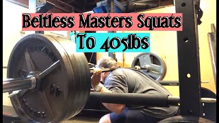 11/23/20 Beltless Masters Squats to 405lbs Stopped to 315lbs 60 Yrs 106.5Kg Buddha Natty