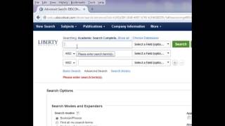 Finding Scholarly Articles Using the EBSCO Quick Search