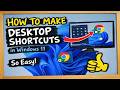 How to Make Desktop Shortcuts ( NEW Start Menu) - Windows 11 Tutorial Tips - Free &  Easy