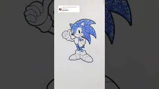 Coloring in a Sonic The Hedgehog #coloring #sonicthehedgehog #shorts