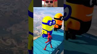 GTA 5 spiderman ragdolls funny video, gta v spiderman jump #shorts #euthopia 4