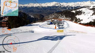 [4K] Skiing Chandolin, Entire Resort Part 2/4 Le Tsapé, Val d'Anniviers Switzerland, GoPro HERO9