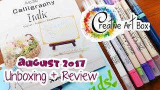 AUGUST CREATIVE ART BOX + COUPON CODE ~ Unboxing + Review ~ Kaatydid Art