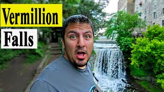 Visiting Vermilion Falls in Hastings, MN and hiking down to the waterfall + Drone aerials