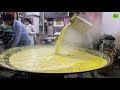 india’s biggest saffron milk making huge making of kesar malai doodh indian street food