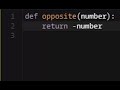 Python - Opposite Number | Codewars 8KYU