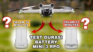 DJI MINI 3 PRO TEST DURASI BATTERY