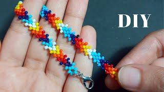 Multicolor seed beads beaded bracelet/DIY beaded bracelet