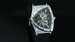 2022 Trendy Triangle Men Fashion Wearing Mechanical Skeleton Wrist Watch