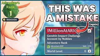Is it Possible To Get 1 Million Mora at Adventure Rank 1? (Genshin Impact)