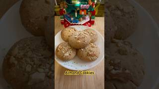 Almond Cookies 🍪without butter and milk #food #cookingforonelife #shorts #christmas  #santa