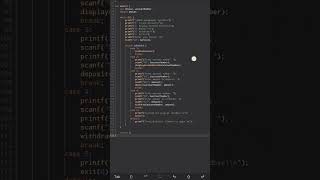 How to make a Bank Management System using C program #coding #programming #developer #shorts #short