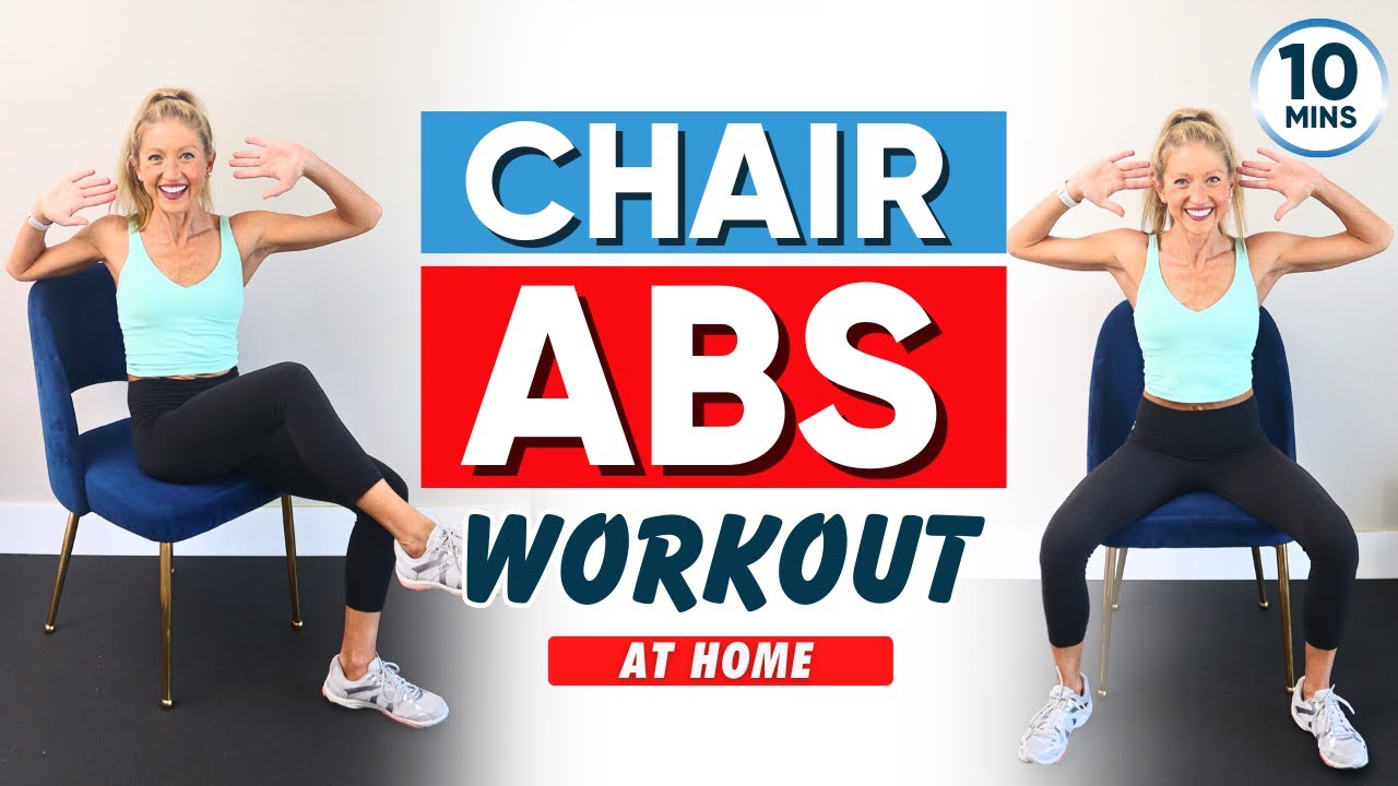 10 Minute Chair Abs Workout At Home Sculpt Your Stomach Seated Youtube