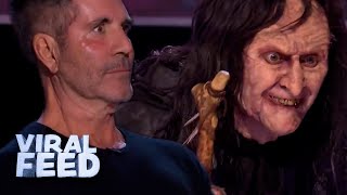 The Witch TERRIFIES Simon Cowell On Britain's Got Talent 2022! Gives Me Chills! | VIRAL FEED