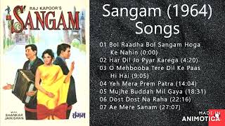Sangam1964 All Songs Jukebox  Vyjayanthimala  Raj Kapoor  Rajendra Kumar