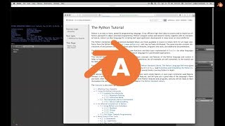 T07 blender python 1 : how to use the python console