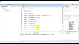 Class, Fields, Getter & Setter, Constructor, method Overloading in java using Eclipse