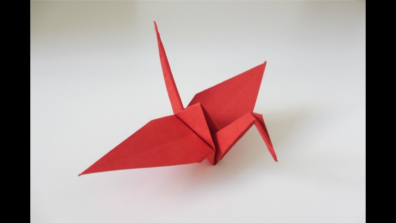 Origami-Kranich Faltanleitung - YouTube