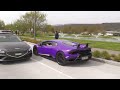 Sportscars Leaving A Car Meet in France - Diablo GTR, 812, GT2 RS, 720S, C7 Z06