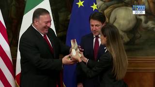 Mike Pompeo a Roma. Incontro con Mattarella e Conte