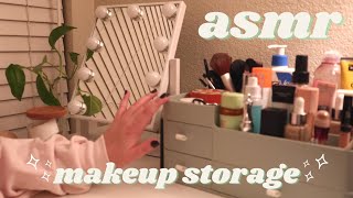 ASMR Makeup Storage Tour & Declutter💄💫 soft-spoken