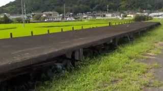 鉄道廃線【同和鉱業（株）・片上鉄道】美作飯岡駅跡①