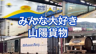 2022/4/10 みんな大好き山陽貨物　キユーピーやZGあり！　1050レは浪速運送2個積載！　早朝からの8本