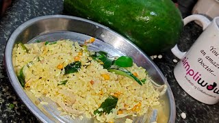 Easy and tasty papaya poha for breakfast #southindianrecipes #youtubecooking